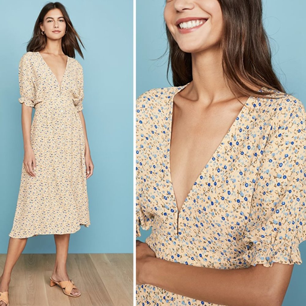 Faithfull the Brand Farah Midi Dress in Medina Floral Print